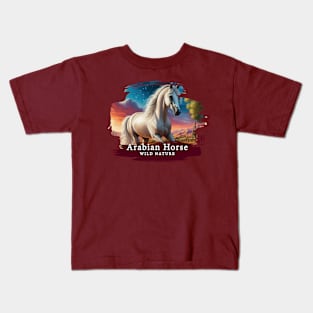 Arabian Horse - WILD NATURE - HORSE -16 Kids T-Shirt